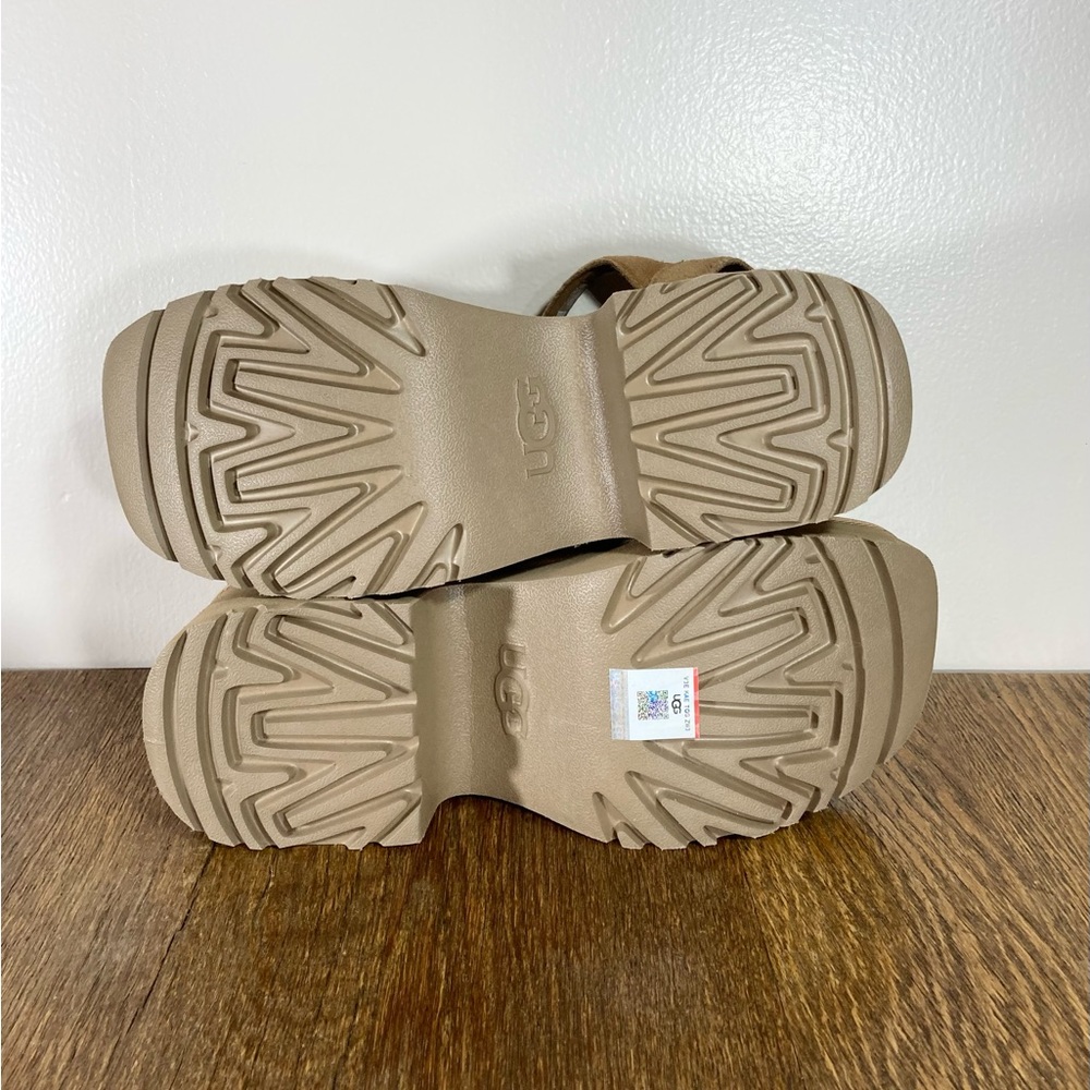 New Ugg New Heights Slingback Chunky Suede Sandal Women’s Various Sizes Chestnut - Picture 8 of 10